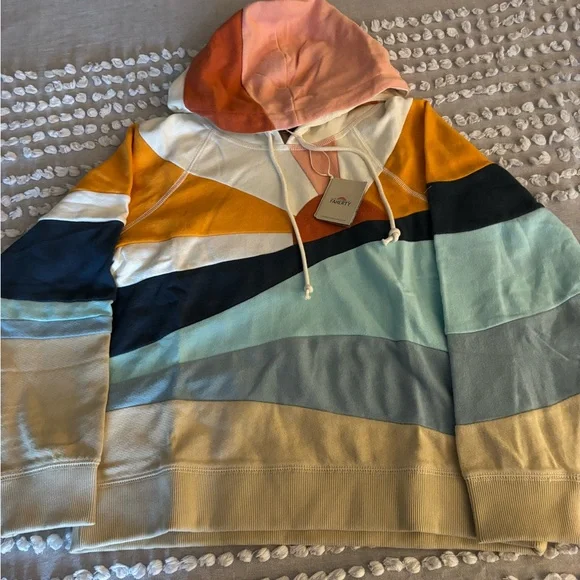 Faherty Colorblock Hoodie in Pastel and Bold Hues - Picture 1 of 3